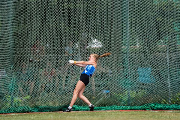 Heike Schwitters (Fortuna Wirdum) beim Hammerwurf am 03.07.2022 waehrend den NLV+BLV Leichtathletik-Landesmeisterschaften im Jahnstadion in Goettingen (Tag 1)